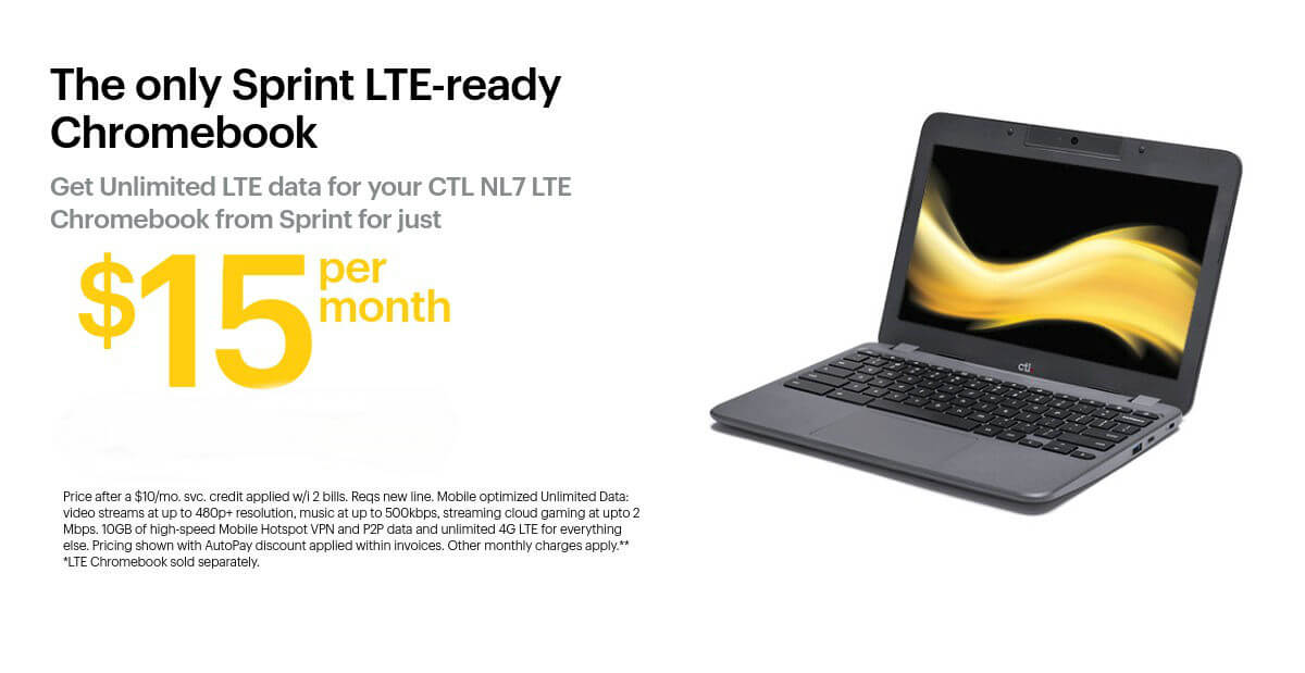 CTL Chromebook NL7 LTE and sprint