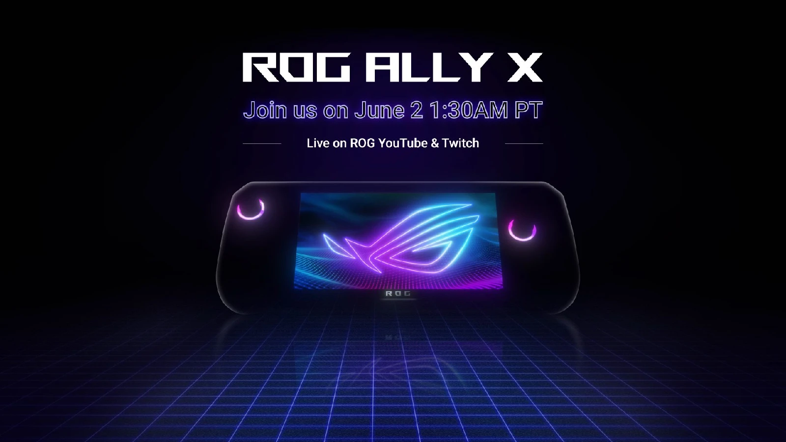 ASUS ROG Ally X は2024年6月2日に発表と予告。YouTubeでライブ配信