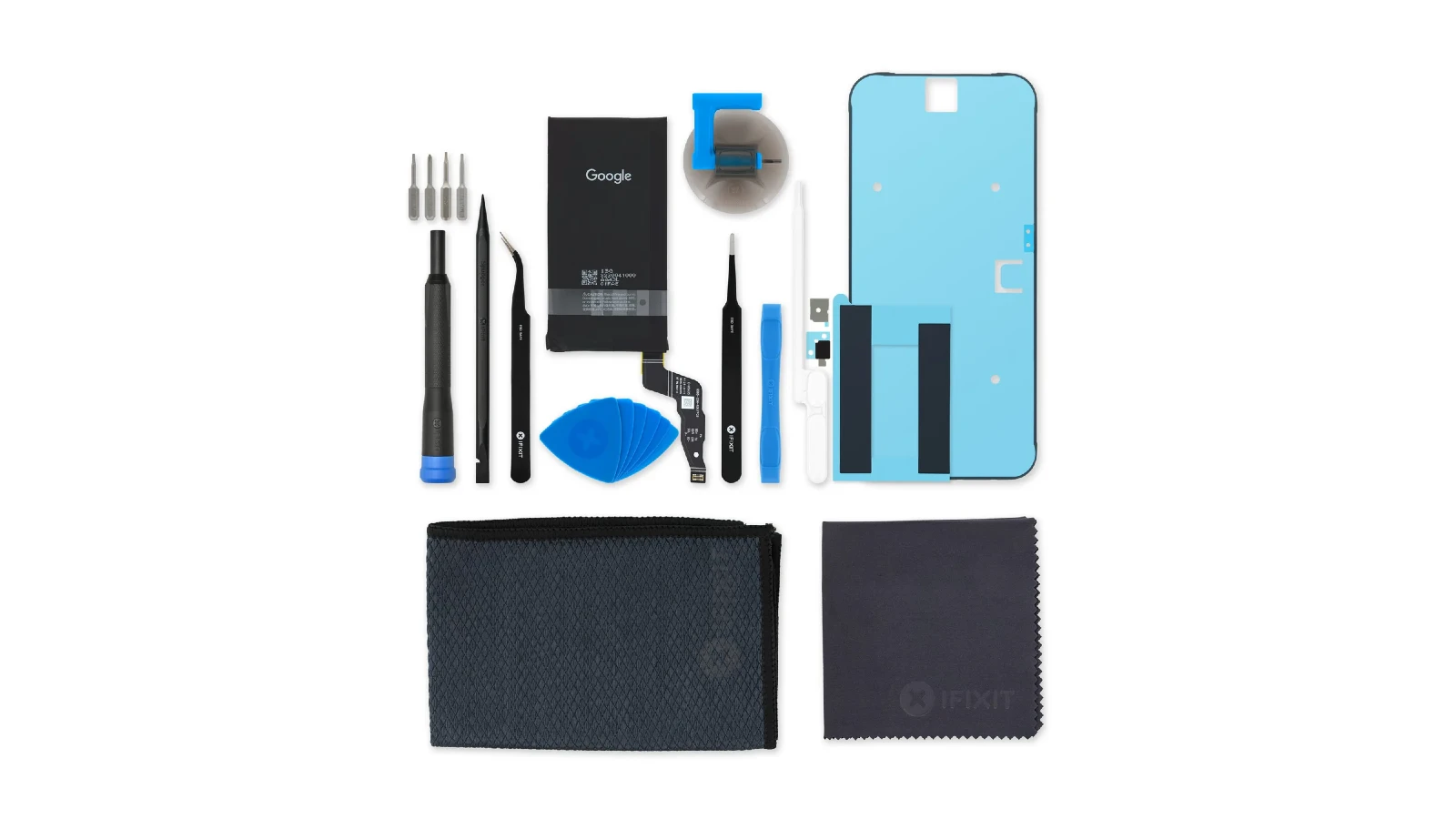 Google Pixel 8a の iFixit の修理キットの写真