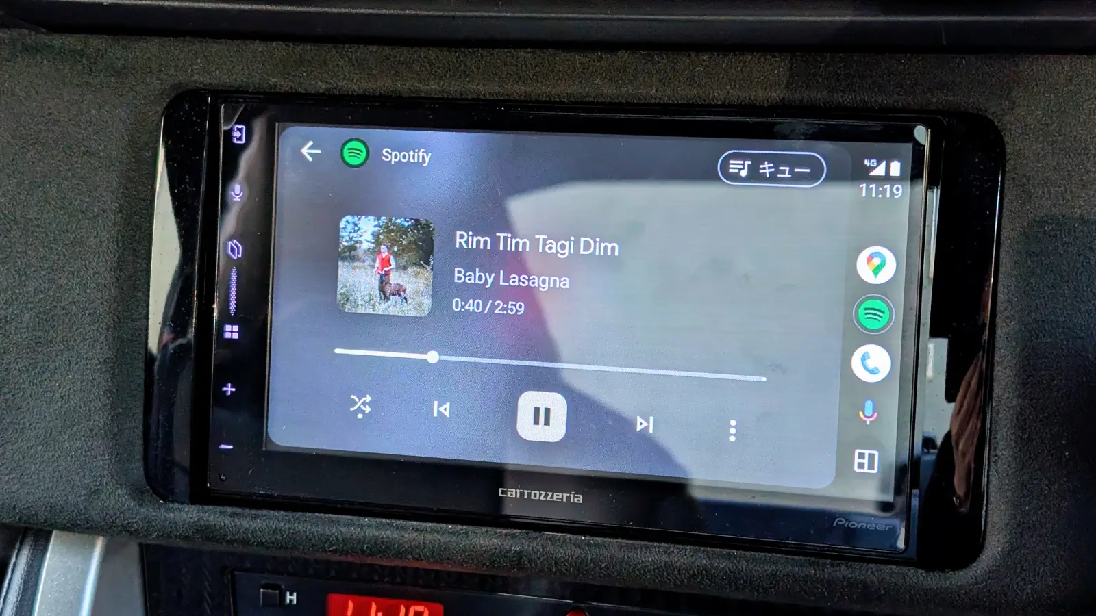 Android Auto の以前までの音楽プレーヤーの写真