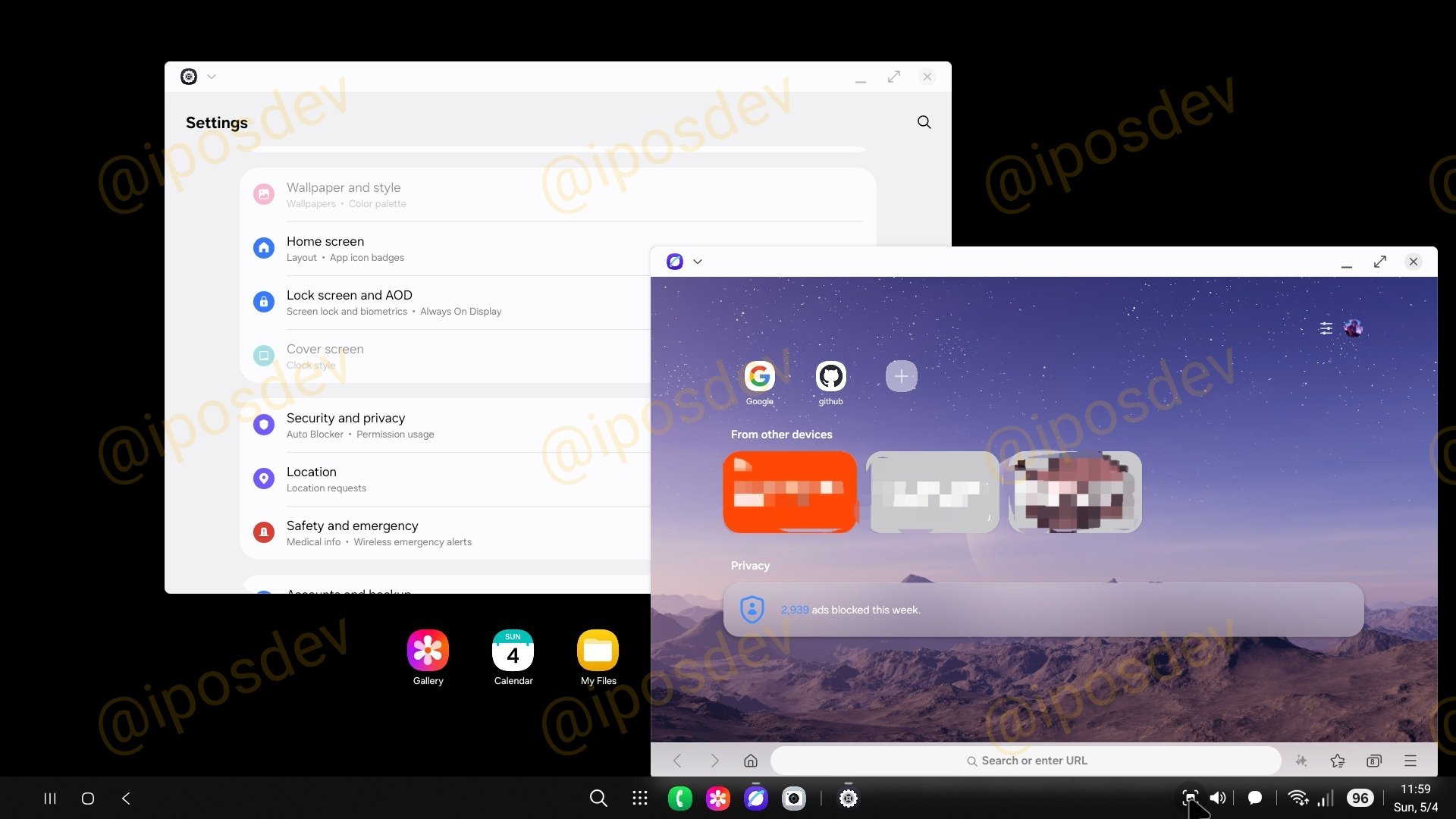 Android 16 ベースの One UI 8 で動作する新しい Samsung DeX の画面 1枚目