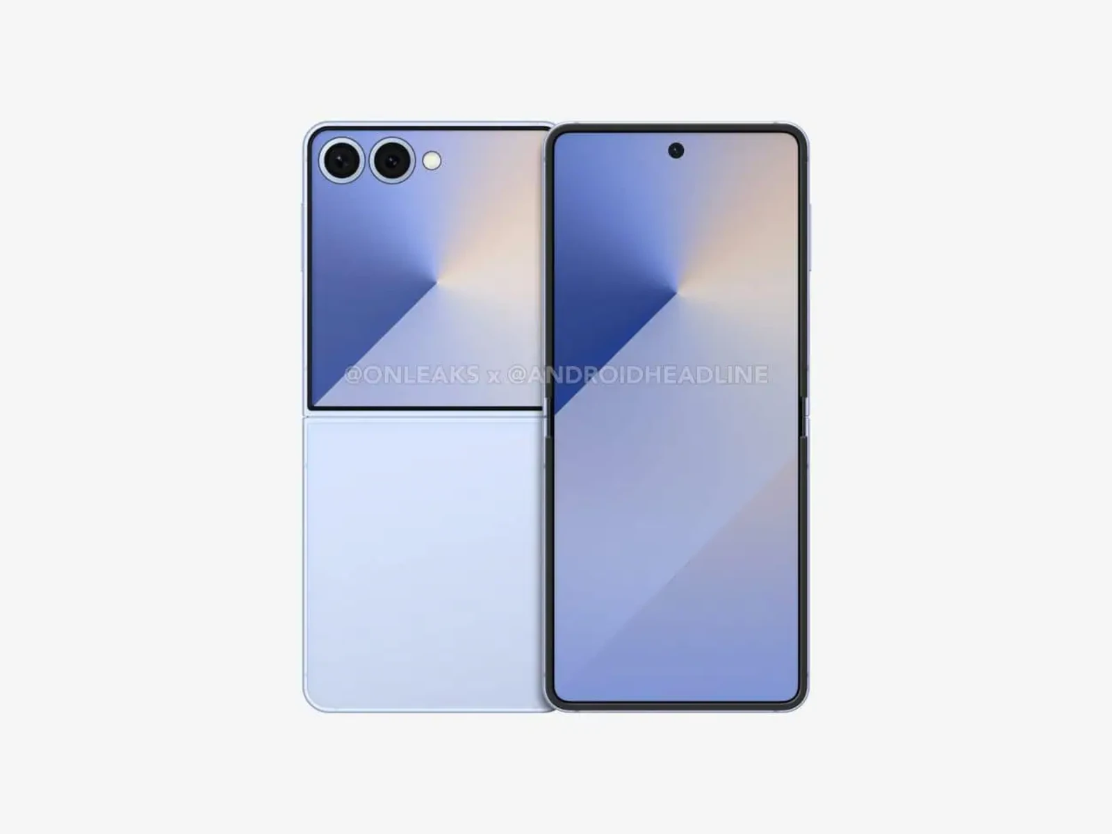 Samsung Galaxy Z Flip 7 のレンダリング画像
