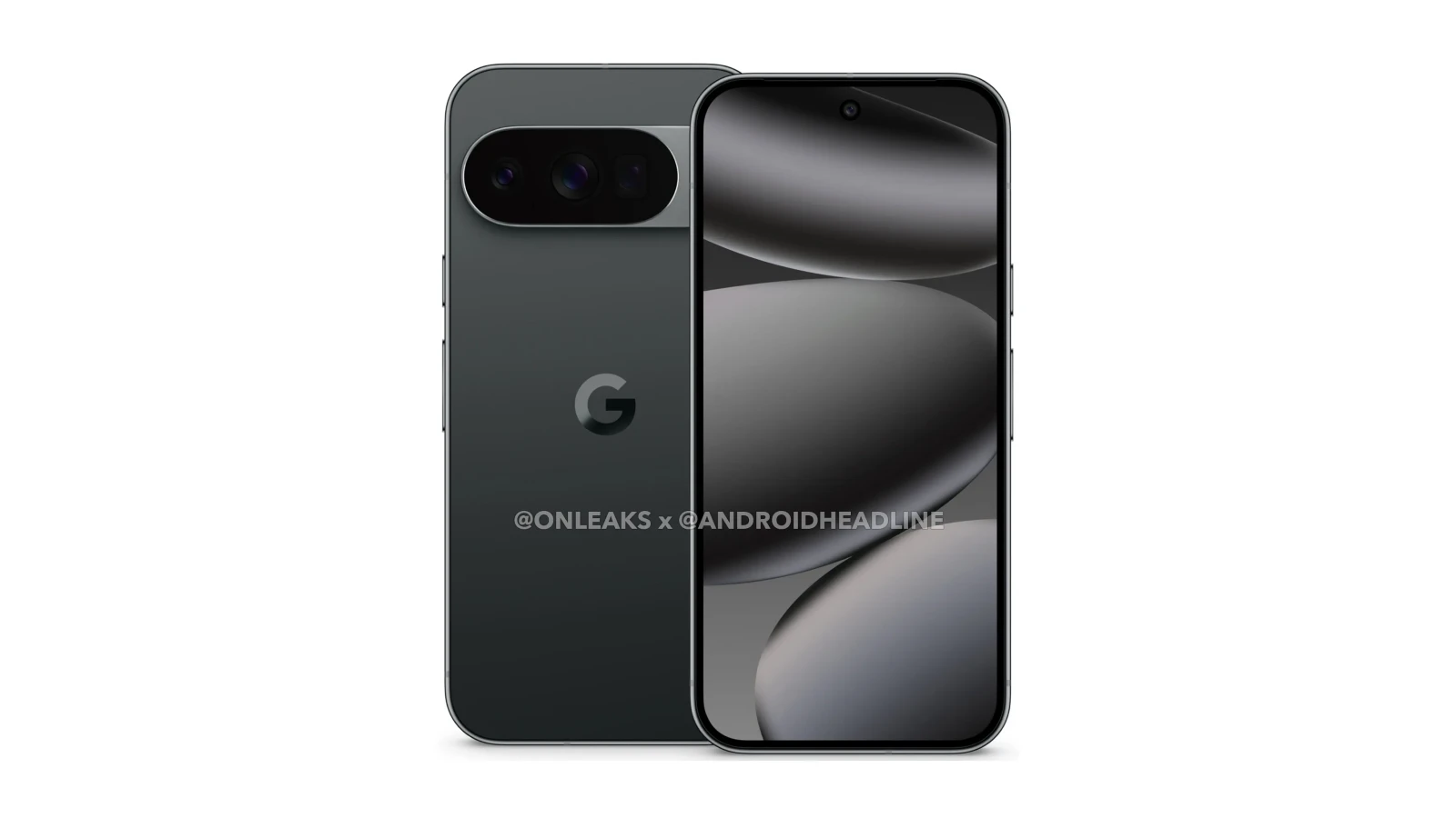 Google Pixel 10 Pro Obsidian カラーの新しいレンダリング画像