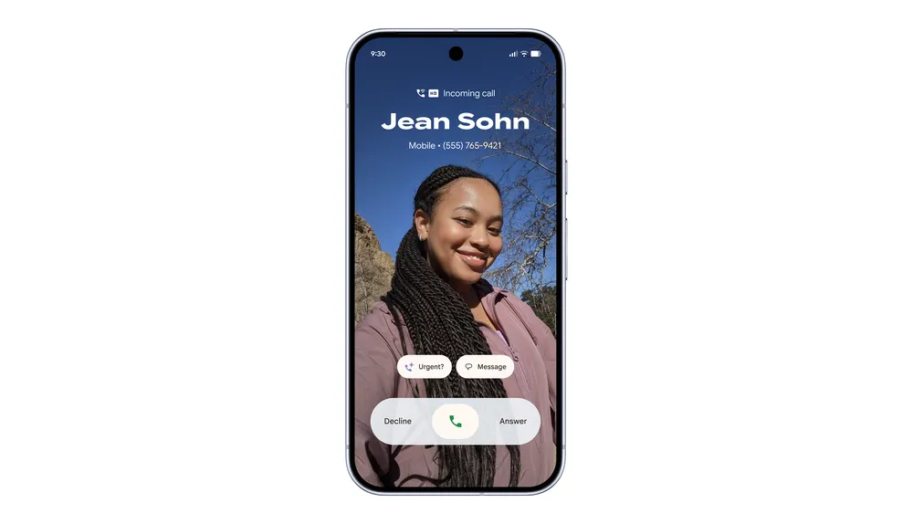Google Pixel 10 シリーズで導入された Google 電話アプリの「コーリングカード」の画像
