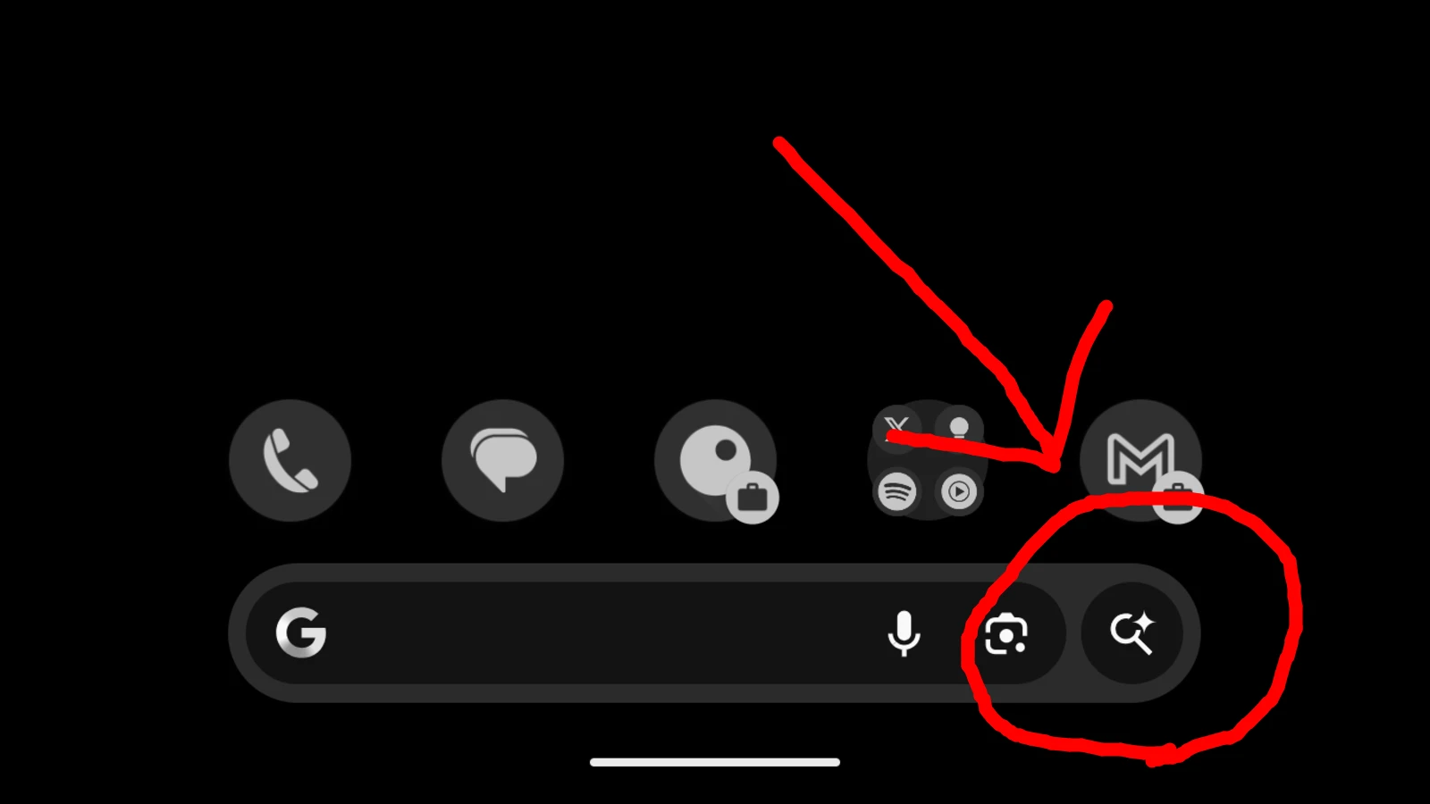 Google Pixel の「AI モード」アイコン