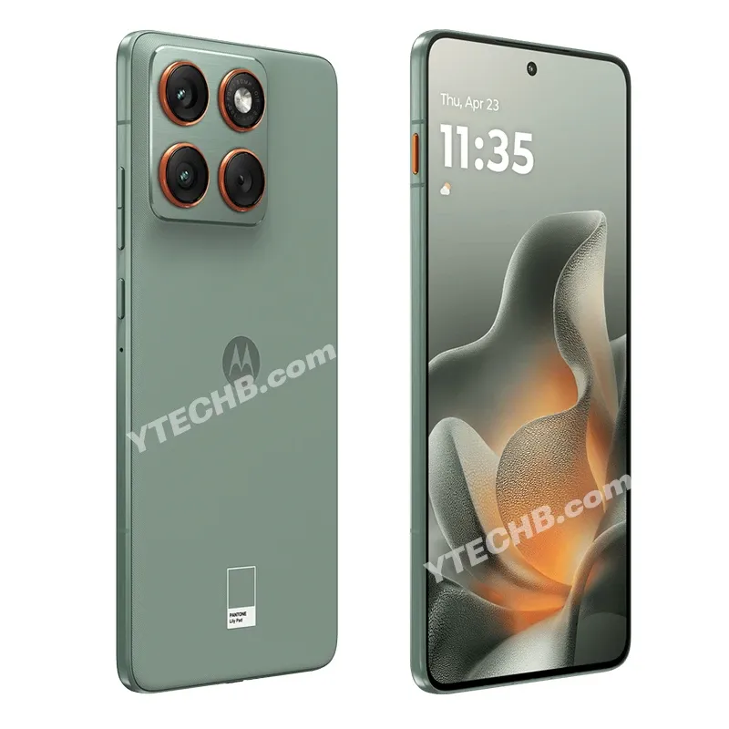 リークされた Motorola Edge 70 Pantone Gadget Gray カラーのレンダリング画像