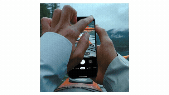 Google Pixel 10 Pro の新機能「カメラコーチ」を使用している様子の GIF