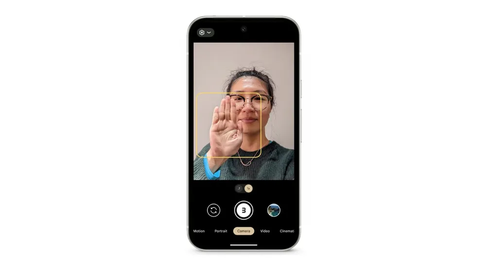 Google Pixel スマートフォンの手のひらタイマーの画像