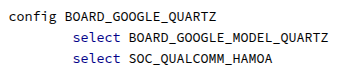 Chromebook Quartz が Snapdragon X Elite (Qualcomm Hamoa) のみでテストしていることを示すコードのスクリーンショット