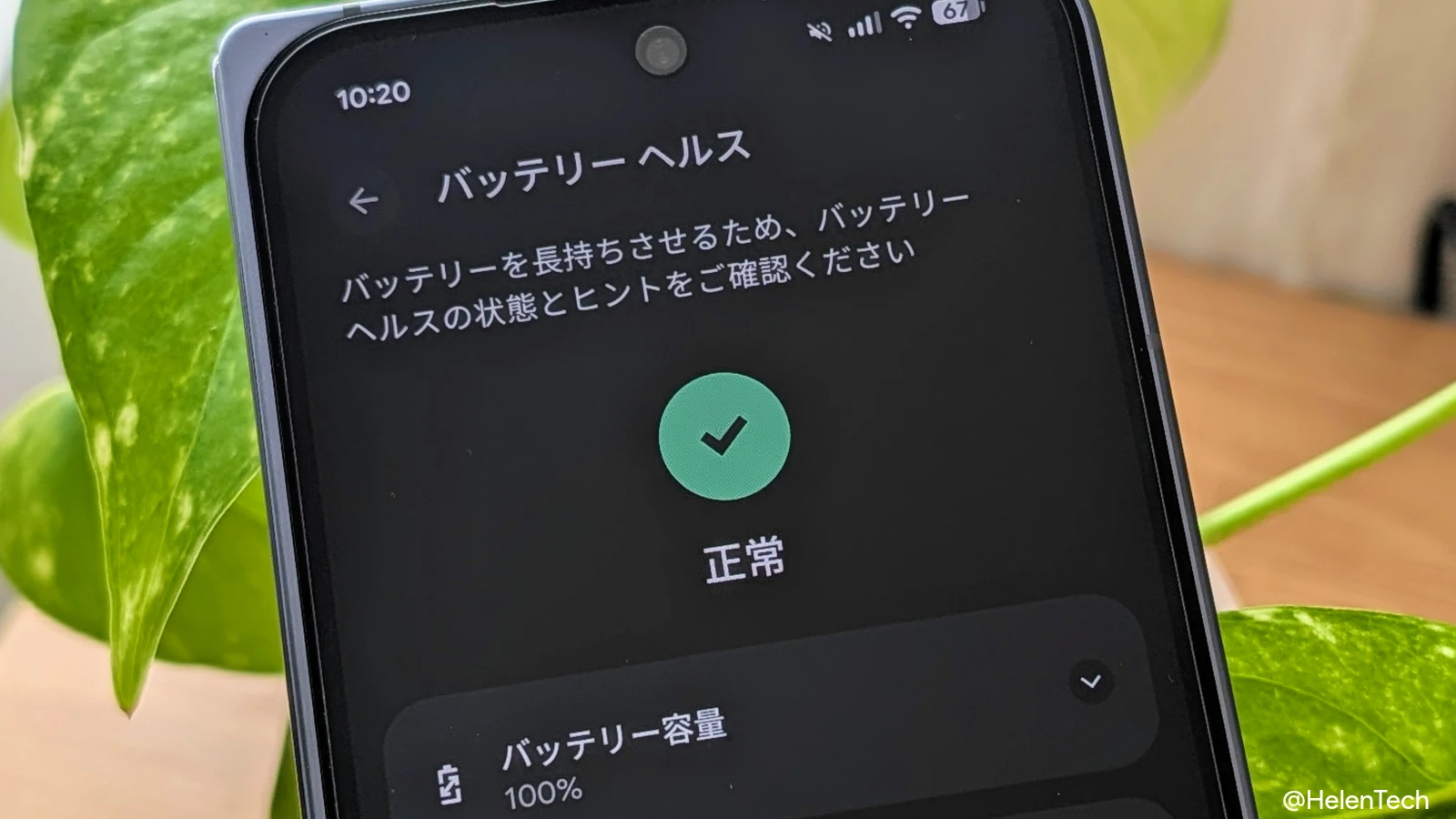 Google Pixel 10 Pro Fold の「バッテリーヘルス」ページの画像