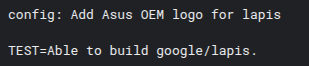 Chromebook Lapis が ASUS の OEM ロゴを読み込むことを示すコミット