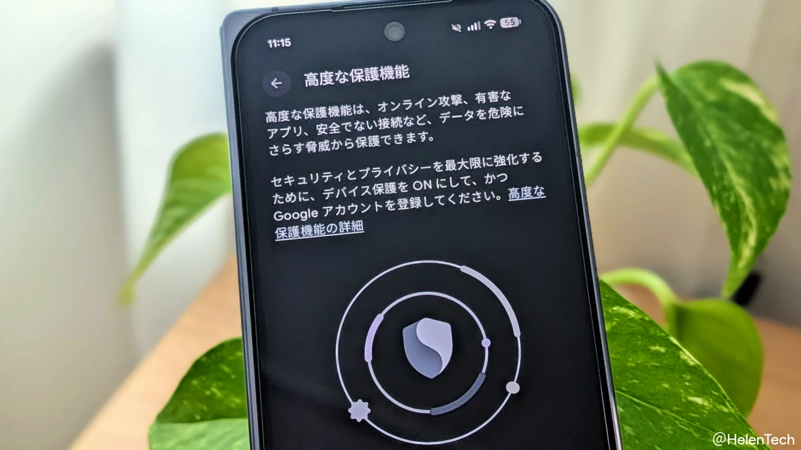 Google Pixel で表示した Android 16 の「高度な保護機能」の設定画面の画像