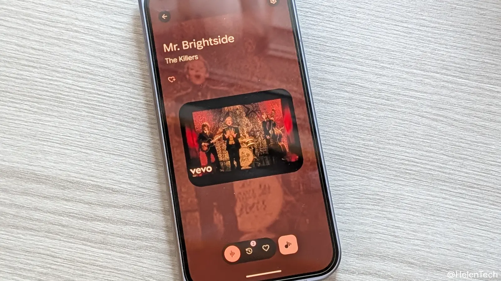 Google Pixel の新しい Now Playing スタンドアロンアプリで楽曲検索をしている様子の画像